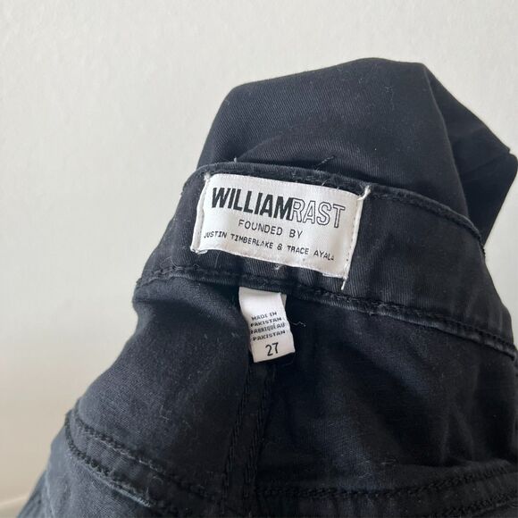 William Rast Black Junior 27 Zip Pocket Ankle Jane Skinny Jeans Biker Cyber Punk - Picture 6 of 7